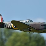 A model Spitfire passing