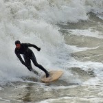 Picture of a surfer in action