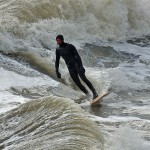 Picture of a surfer in action
