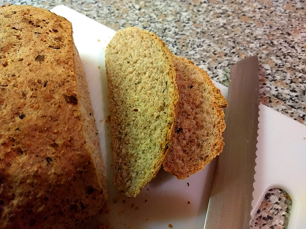 Picture of Hemp and Almond Bread cut open