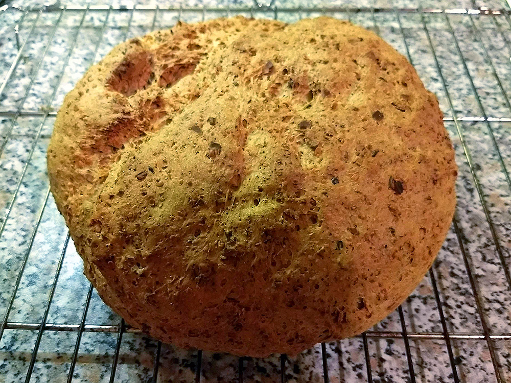 Picture of Hemp and Almond Bread fresh out of the oven